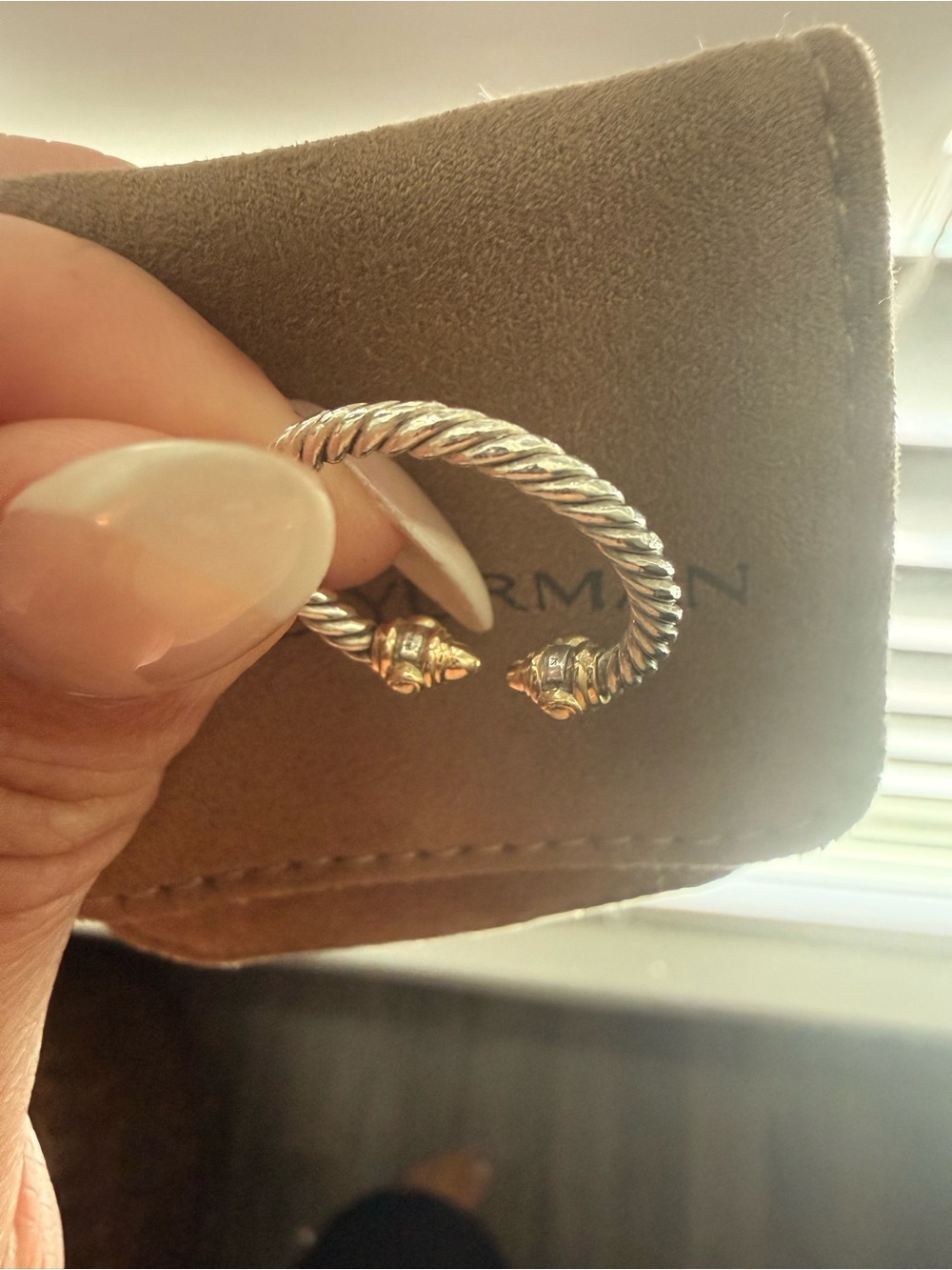 David Yurman Two-Tone Cable RENAISSANCE RING - Picture 3 of 6